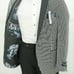 Palsey & grey dinner jacket, white and black Stripe