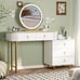 Makeup Vanity Desk with Mirror and LED Lights