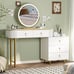 Makeup Vanity Desk with Mirror and LED Lights