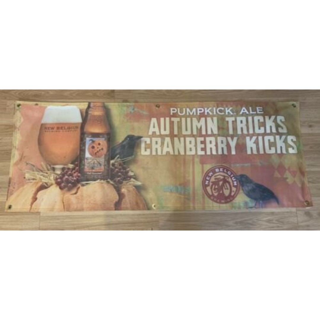 Pumpkick Ale New Belgium Beer Canvas Banner 58 x 20 Fort Collins, Colorado