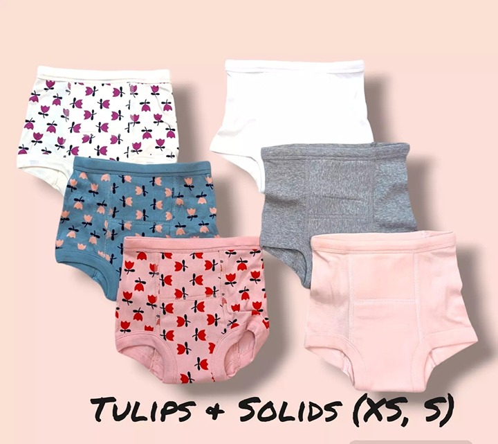 Hanna Andersson Potty Training Underwear Pack of 6 - Tulips Pack Size S