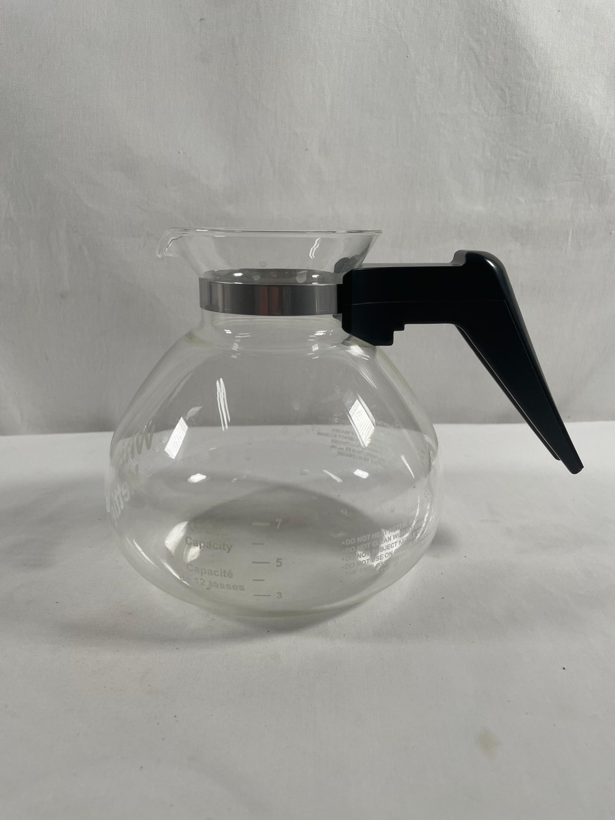 Medelco One All 12-cup Glass Stove Top Whistling Tea Kettle Germany Made No LID