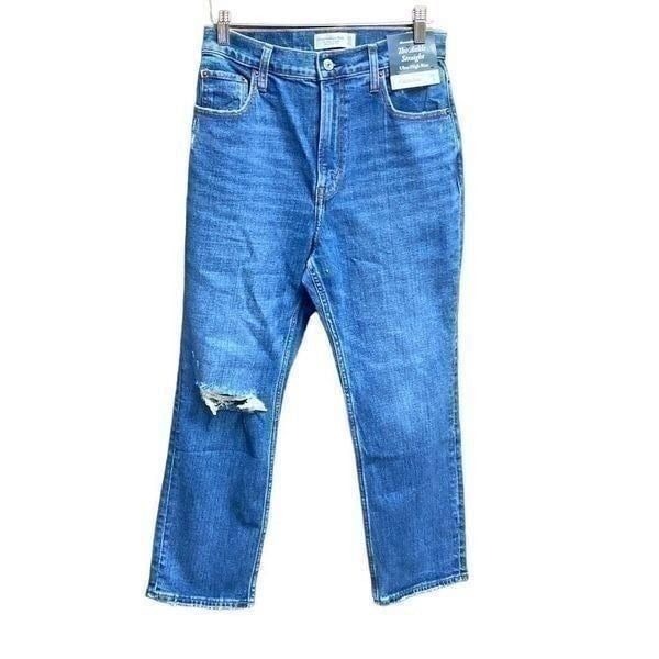 Abercrombie & Fitch The Ankle Straight Ultra High Rise Curve Love Size 6 Short