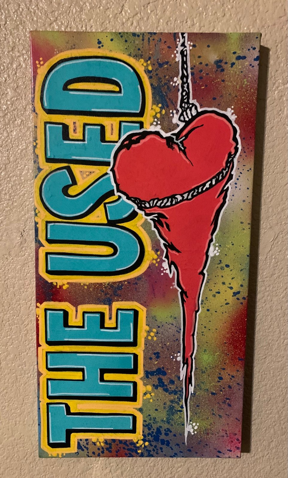 The Used heart logo canvas painting room decor