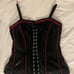 Tripp NYC Burgundy / Black Stripe Corset Top