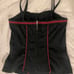 Tripp NYC Burgundy / Black Stripe Corset Top