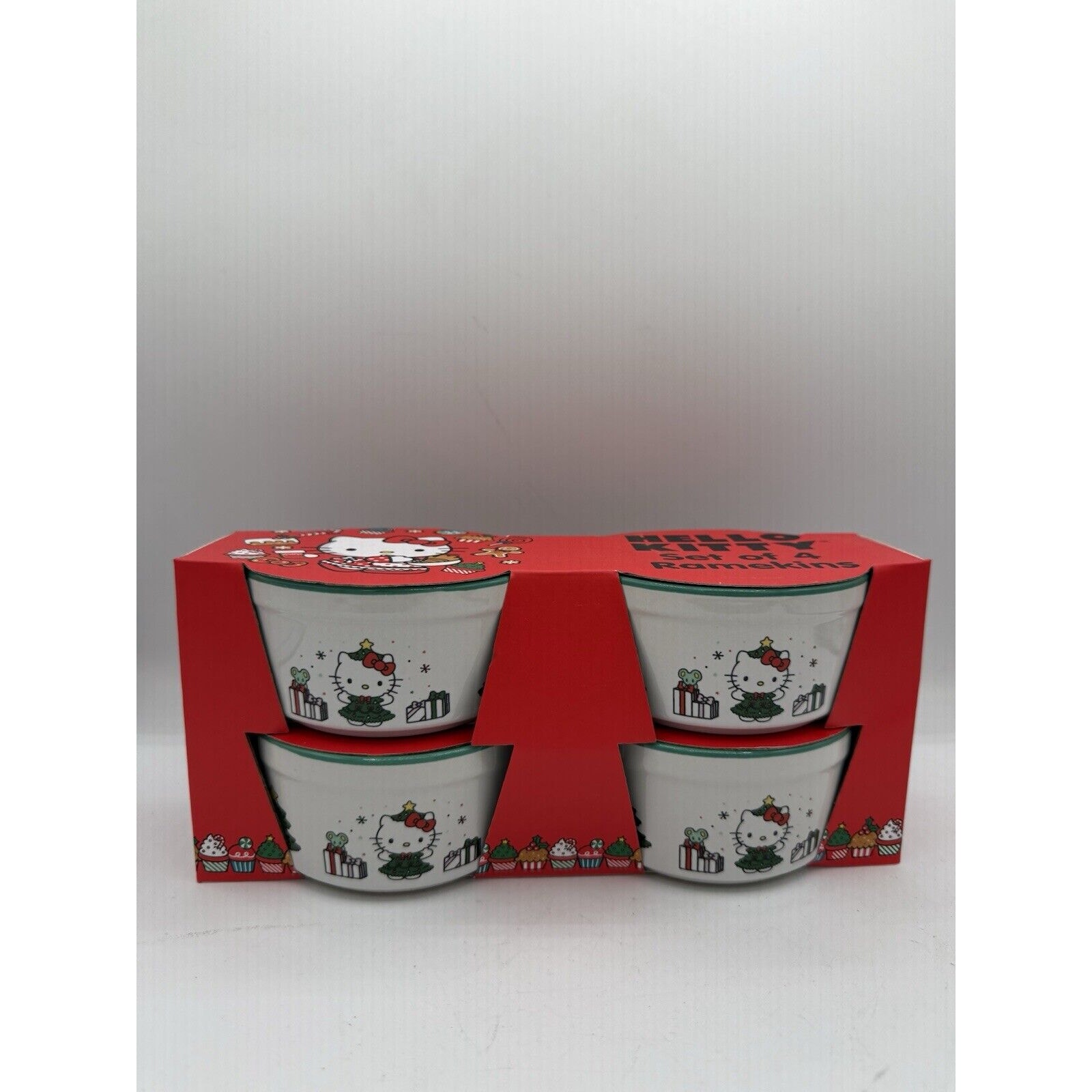 Hello Kitty Christmas Tree Holiday Ramekins Set of 4 NEW!