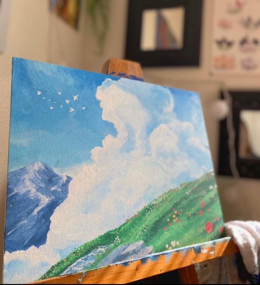 Ghibli Howls Moving Castle Original Painting