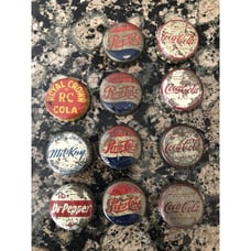 Vintage Cork Bottle Cap Collection Pepsi Coke Dr Pepper RC Cola & Mil-Kay