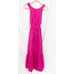 Peter Som Hot Pink Tiered Barbiecore Cross Back Semi Formal Summer Midi Dress 6