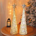 Lighted Christmas Table Decorations with Star and 10 LED Lights 2 pack