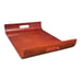Wood Sleigh Bed Couch Lap Desk Dining Tray Curved Handles 20 x15 x3.5
