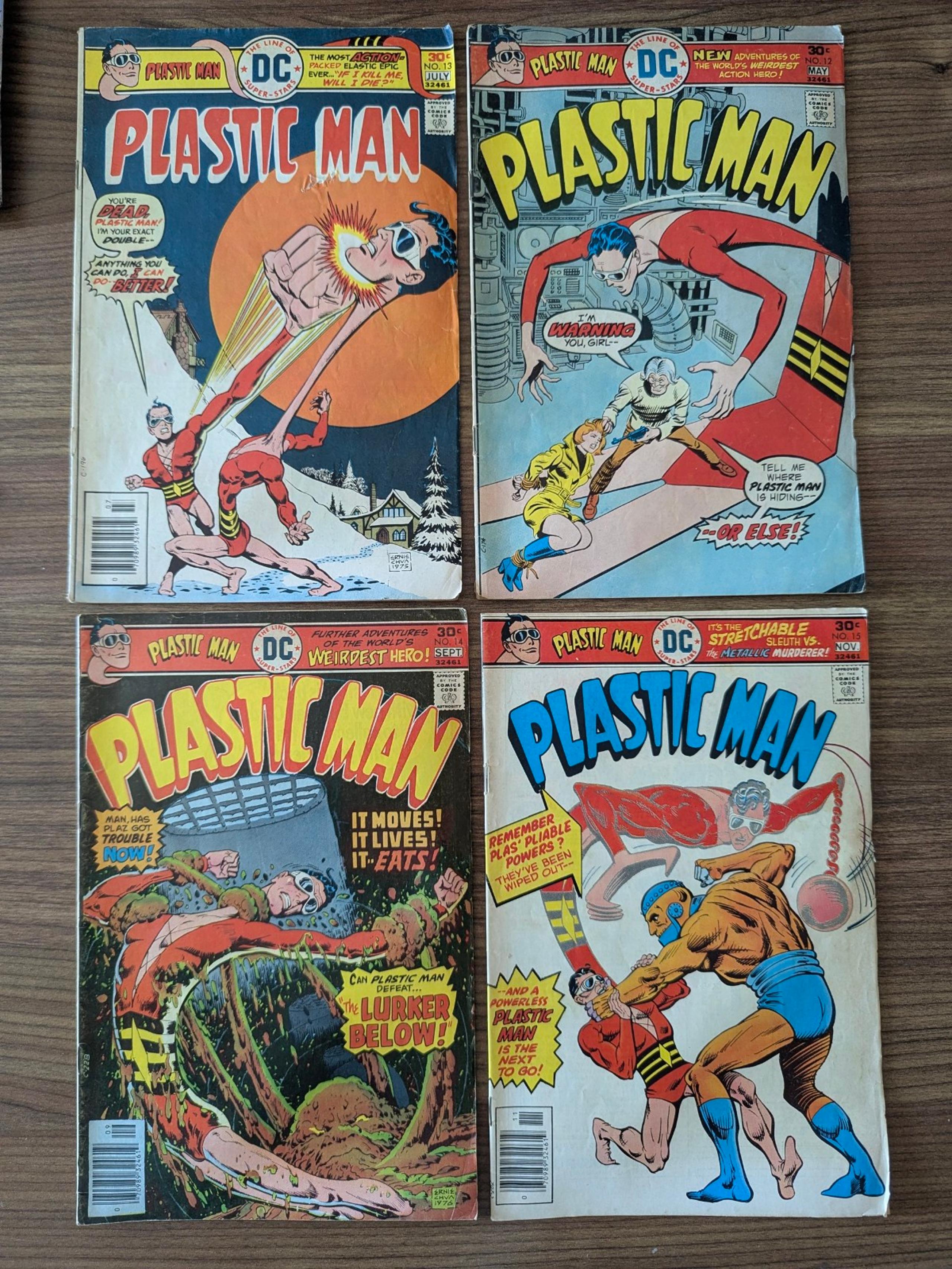 DC Comics 1976 Plastic Man # 12-15 Comic Book Lot