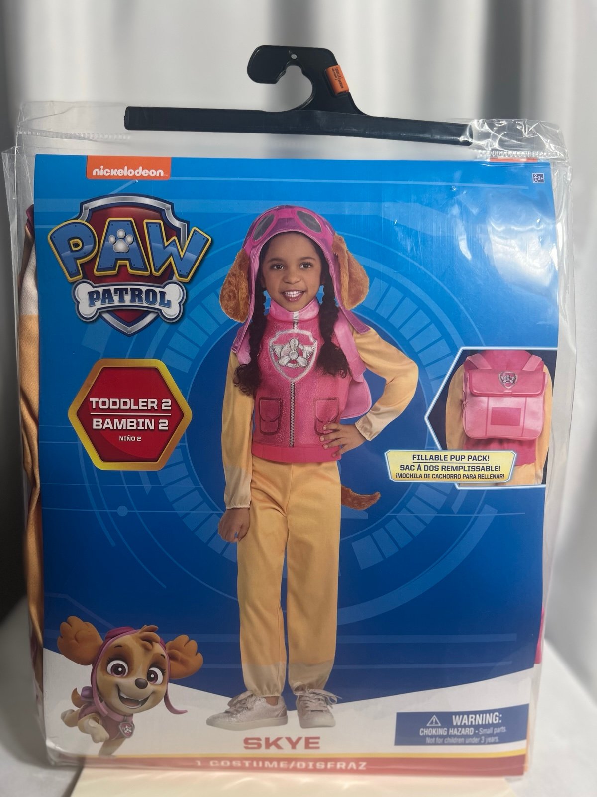 Nickelodeon PAW Patrol Skye Costume for Toddlers Size 2 - Pink and Tan 3 Pieces