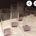 Set Of 4 Vtg.Luigi Bormioli ,Van Gogh Crystal Highball Glasses Amethyst Base