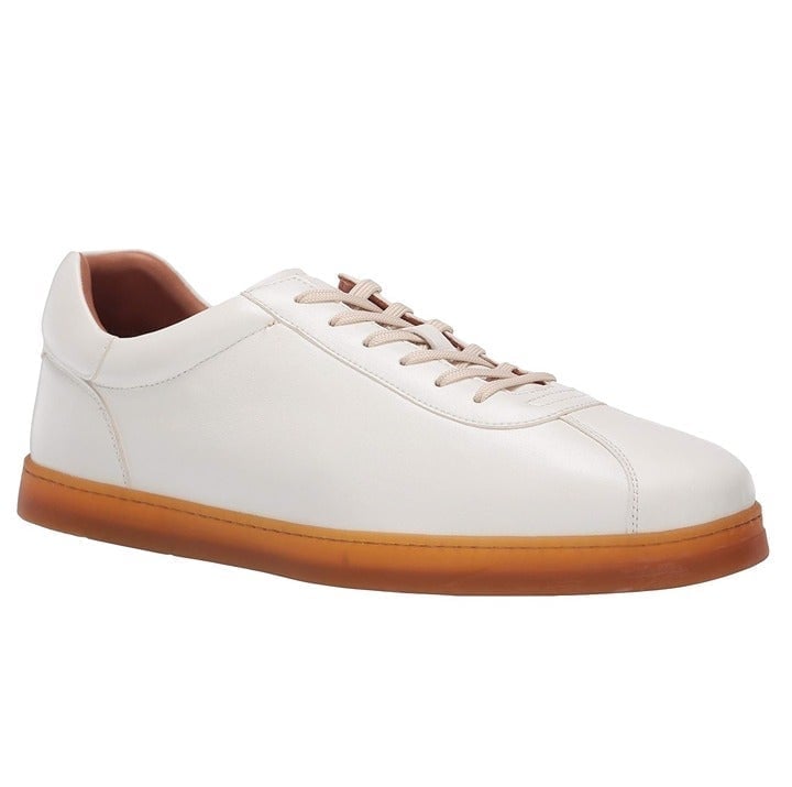 Gentle Souls Men's Nyle White Leather Sneakers Size 10 M (MSRP 295)