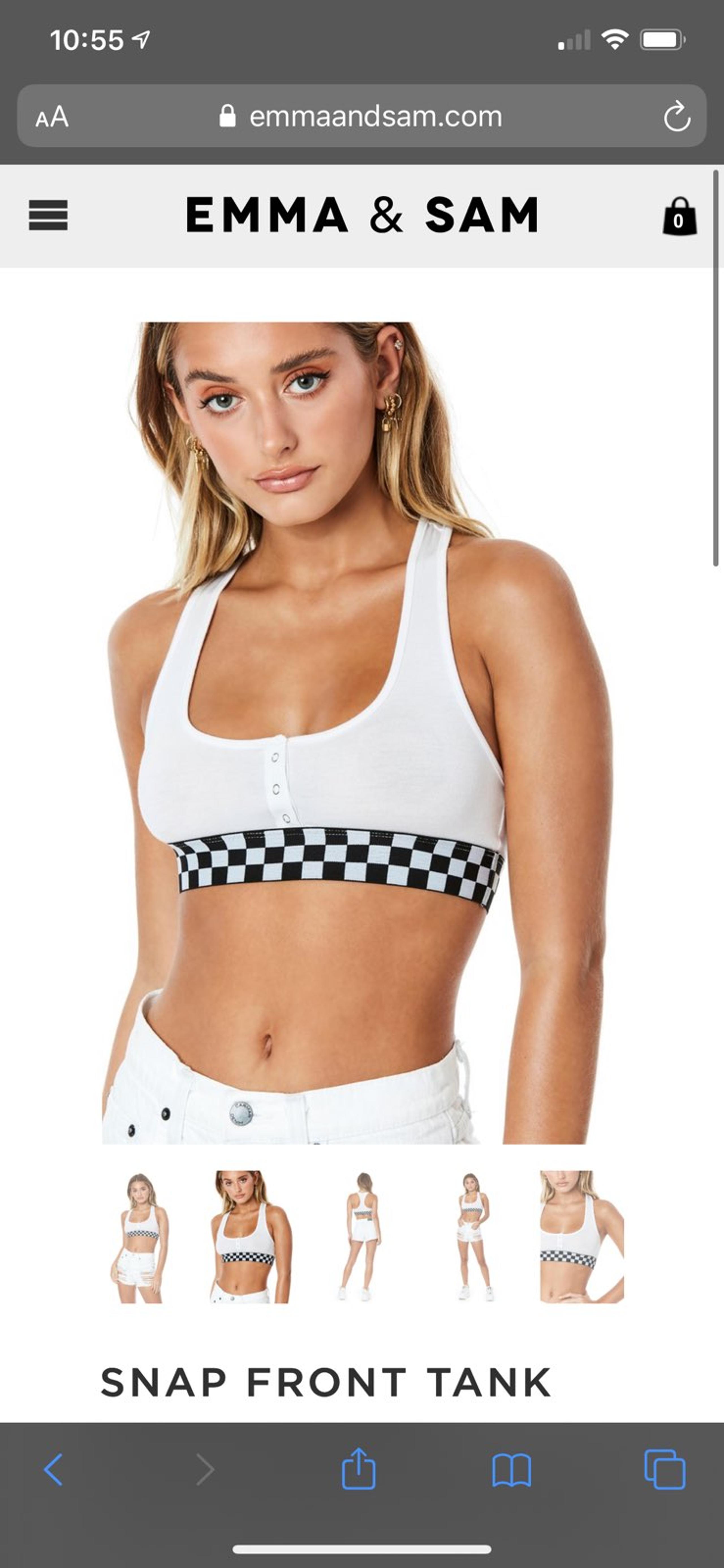 Emma & Sam Checkered Tank