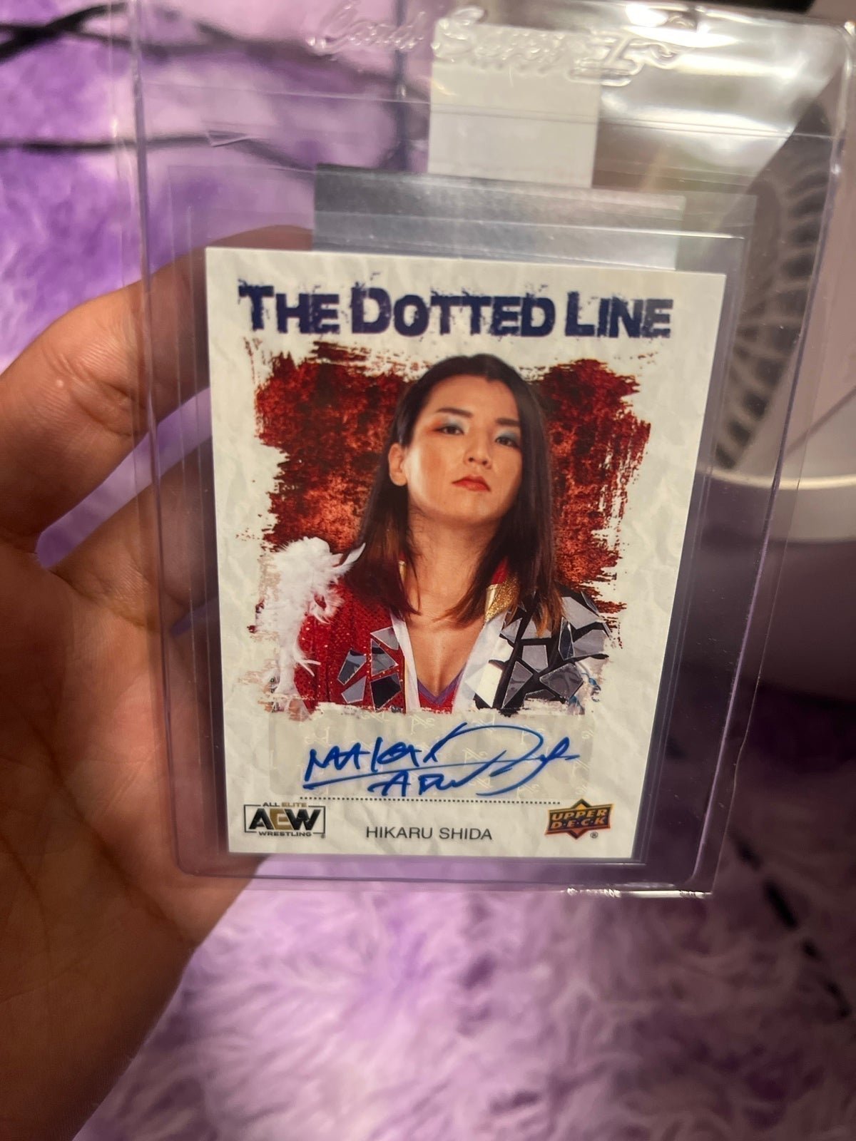 Hikaru Shida The Dotted Line AEW Upper Deck Autograph First Edition 2021 Rookie