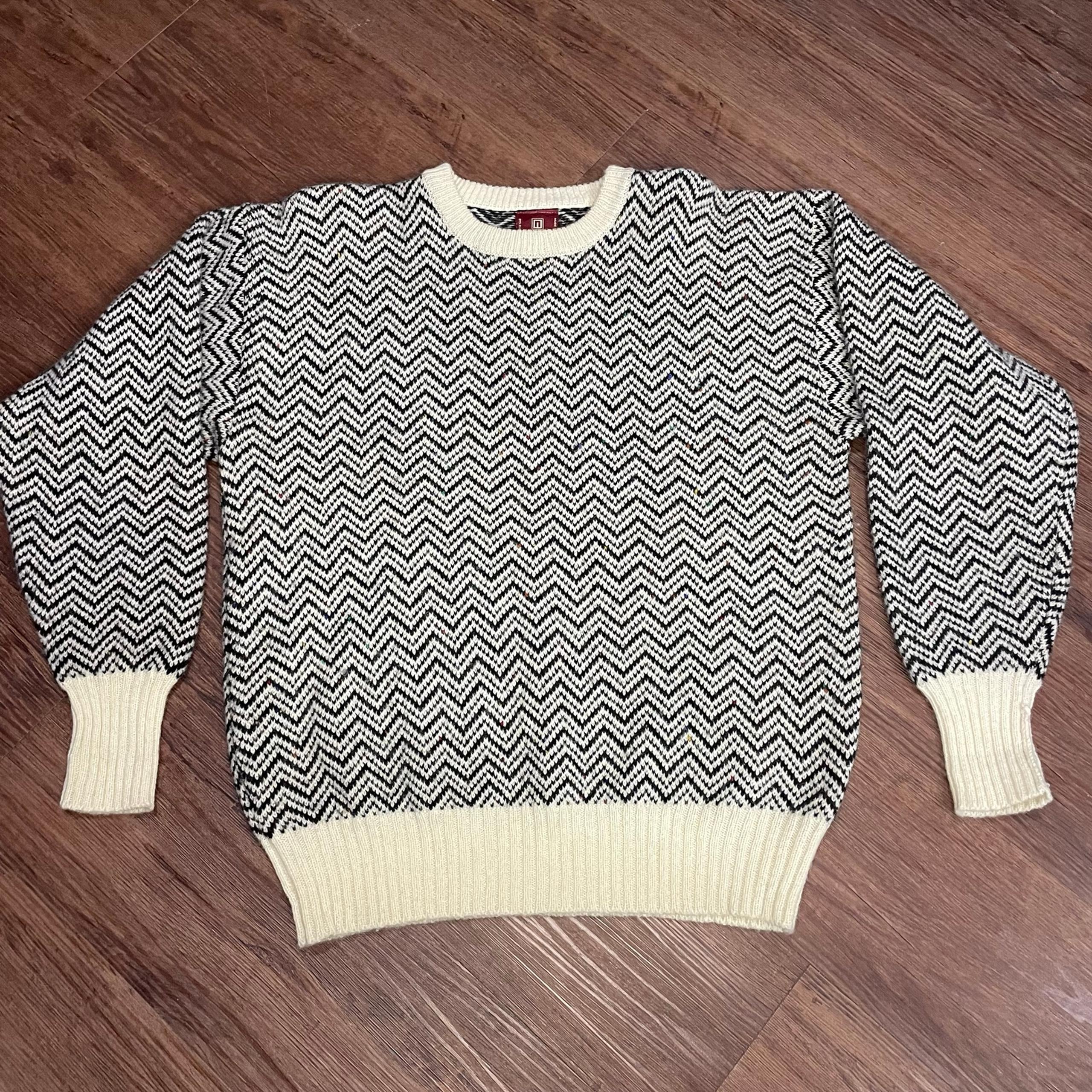 Vtg Nordstrom Sweater Mens  Multicolor Shetland Wool Crewneck Pullover L