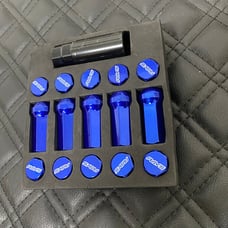 New 20PCs Blue Rays Style Lug Nuts M12x1.5