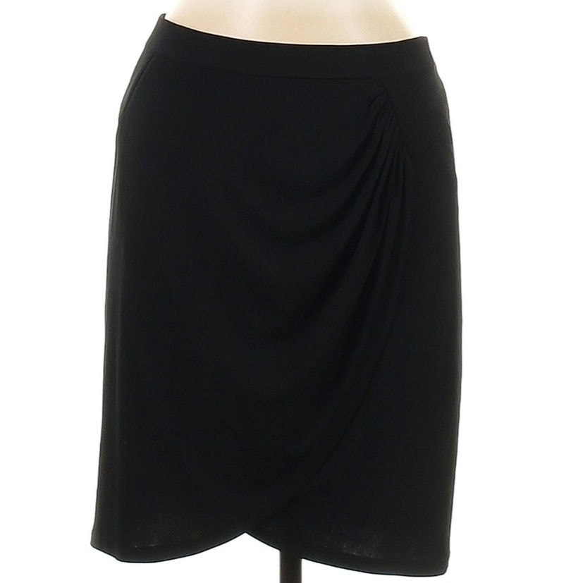 Michael Kors Black Draped Skirt