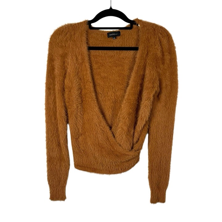 Majorelle X Revolve Coco Wrap Sweater In Tan Women’s Size XS Fuzzy Boho