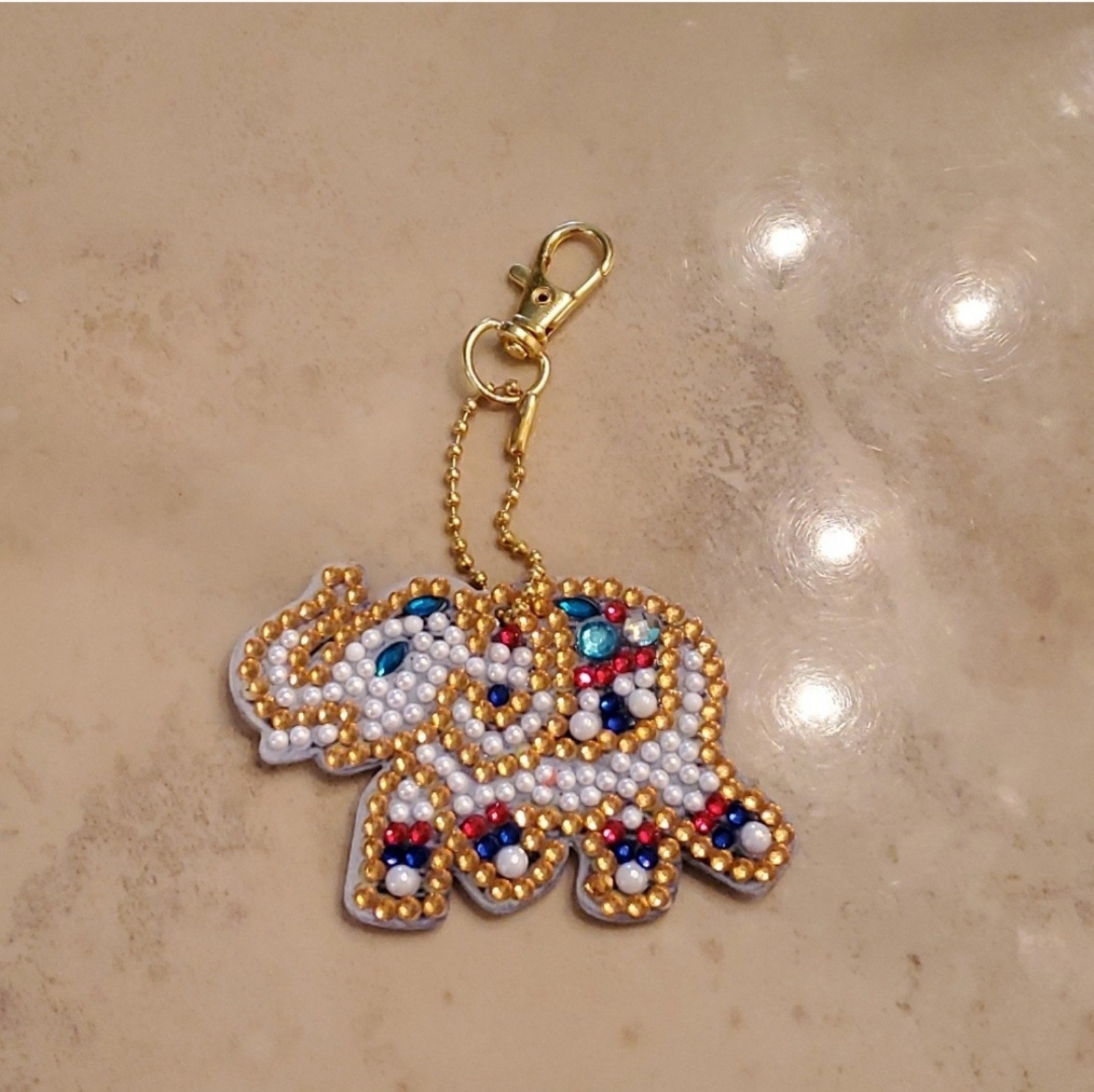 Jeweled Elephant Keychain/Bag Charm nwot