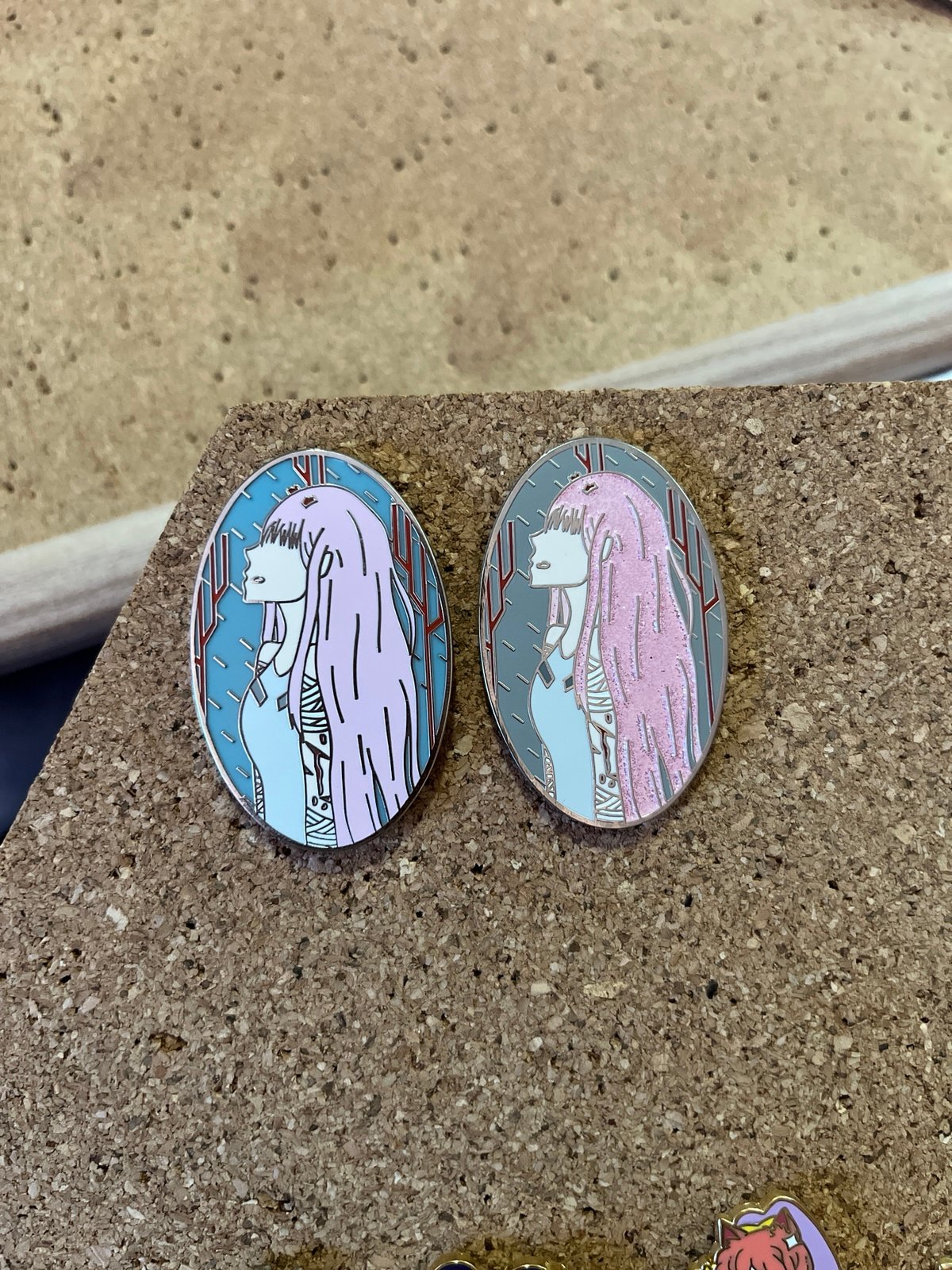 Zero Two Darling in the Franxx Rain Enamel Pin Set by NW Nerd Art