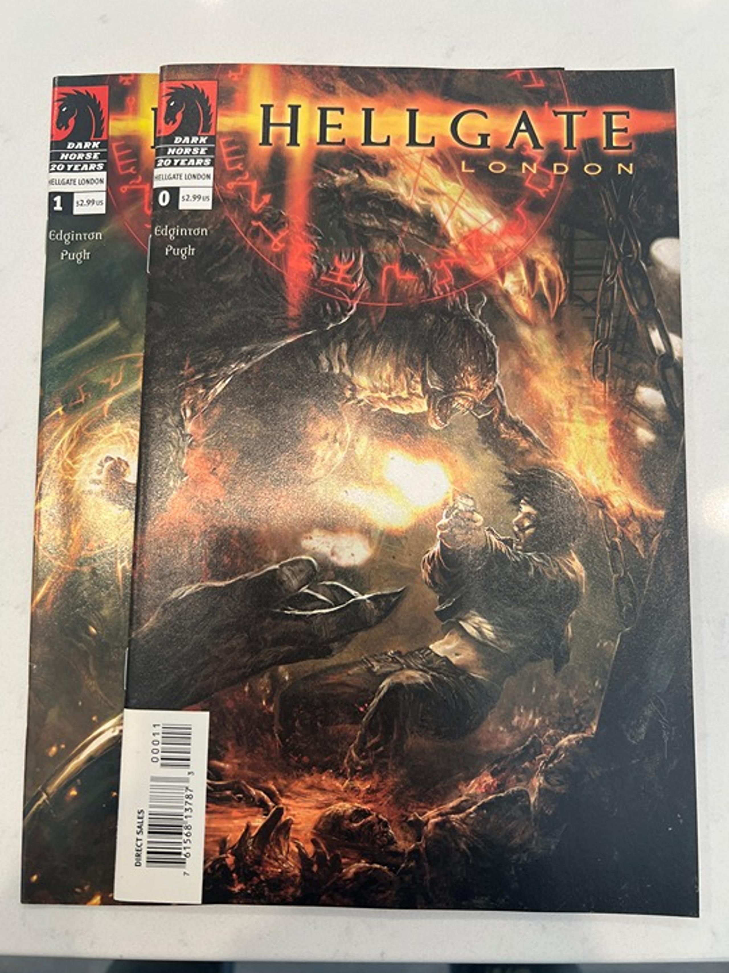 Vintage Comic Books Hell Gate Dark Horse Issue 0,1