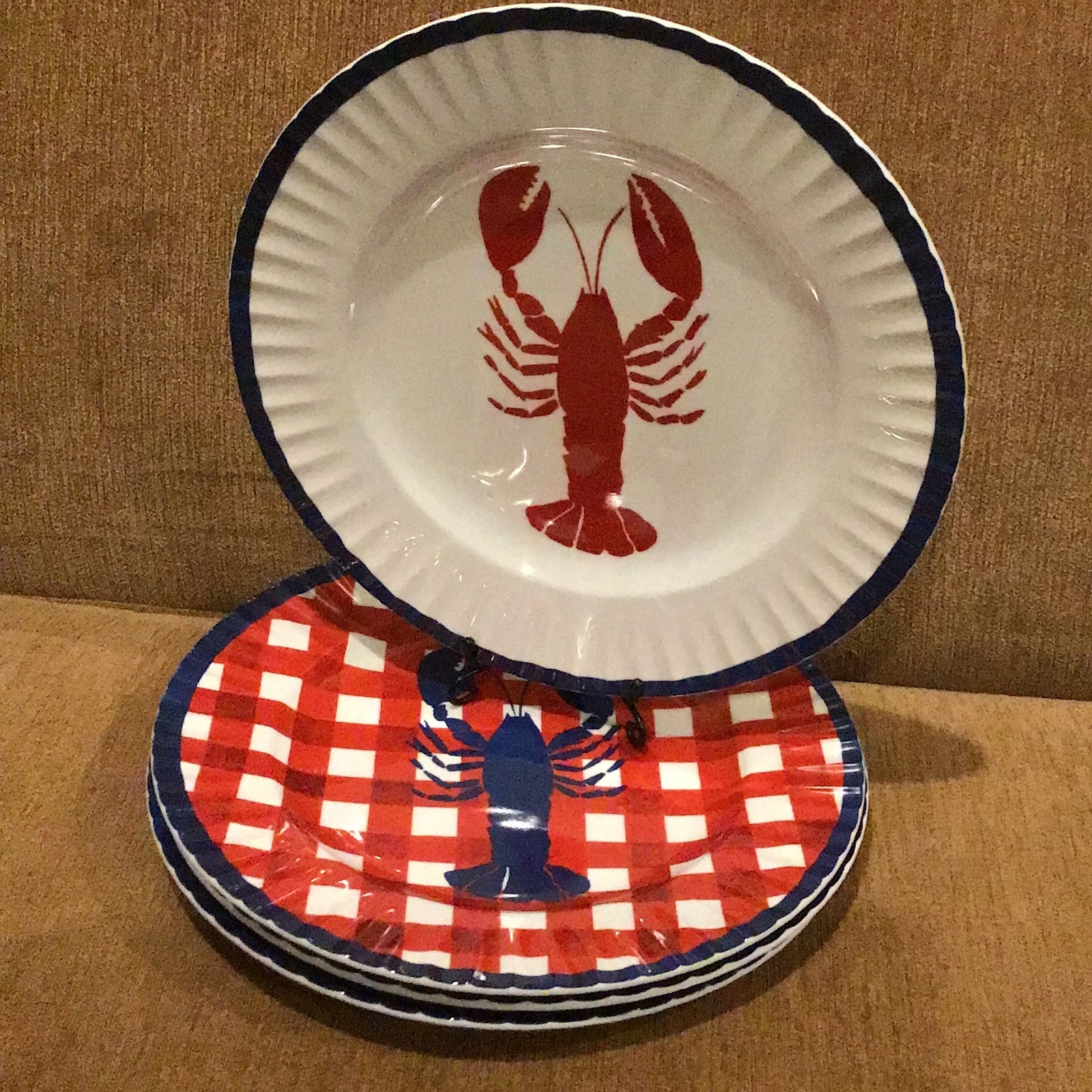 Nautica Home Melamine Lobster Plates Set of 4
