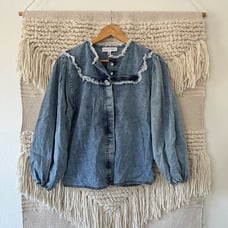 Something Navy Fringe Chambray