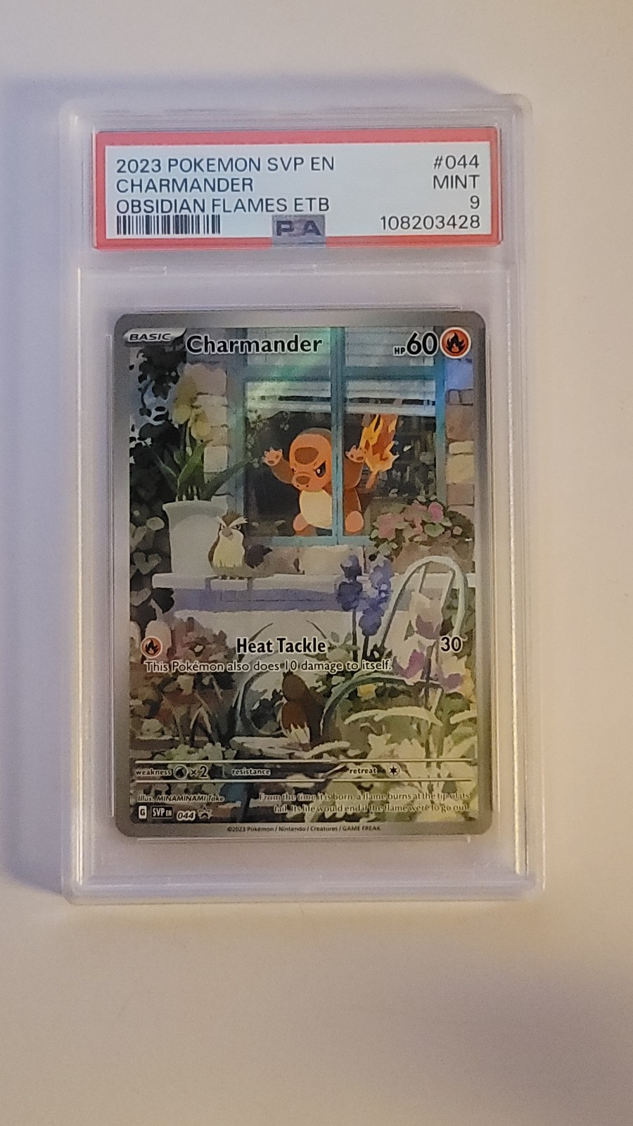 PSA 9 - 2023 Pokemon Obsidian Flames CHARMANDER Black Star Promo #044