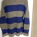 Vintage Gap Clothing Co. Navy Blue & Brown Striped Sweater Size Large