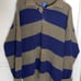 Vintage Gap Clothing Co. Navy Blue & Brown Striped Sweater Size Large