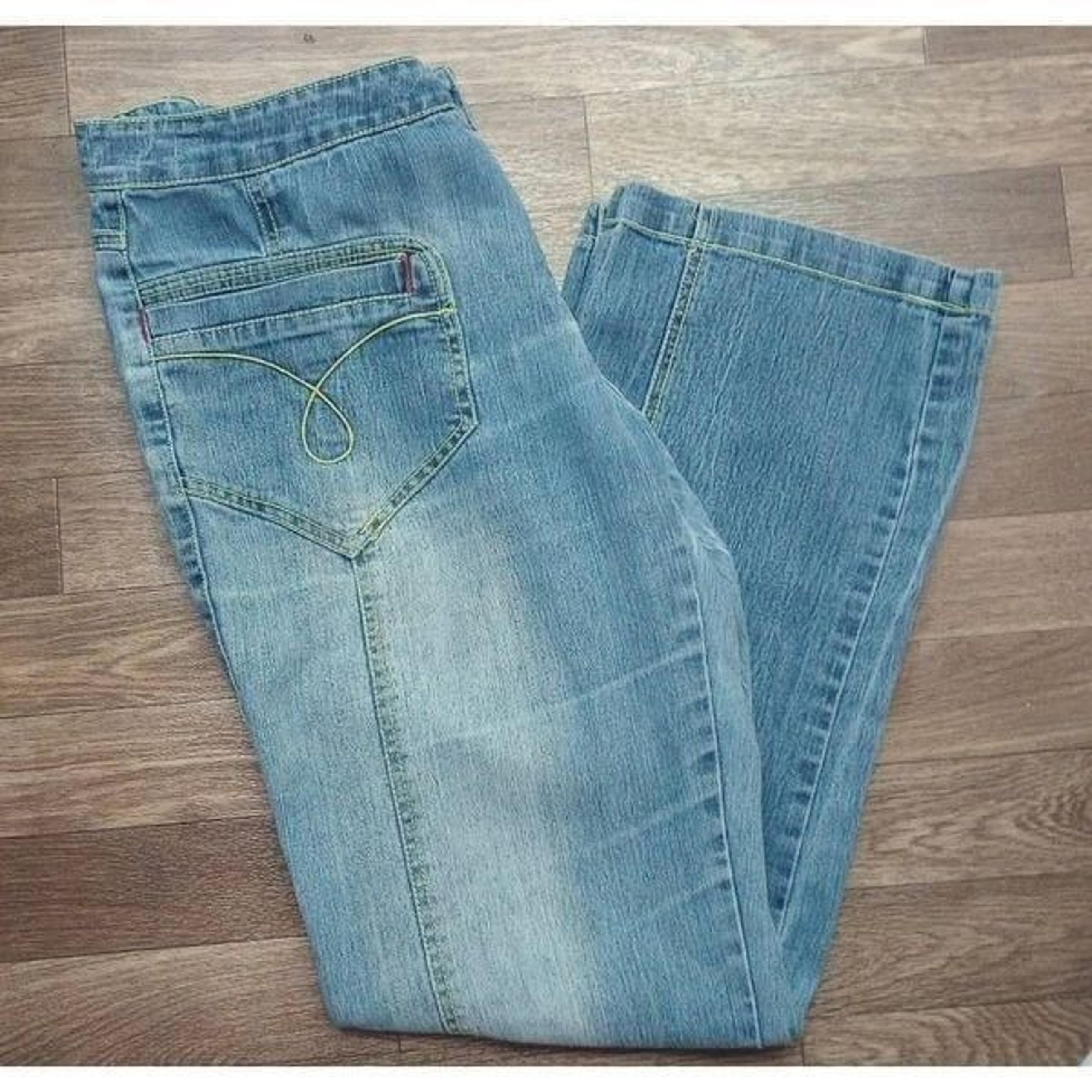 Vintage Y2K, 2000's Adolfo color stitch denim jeans size 8