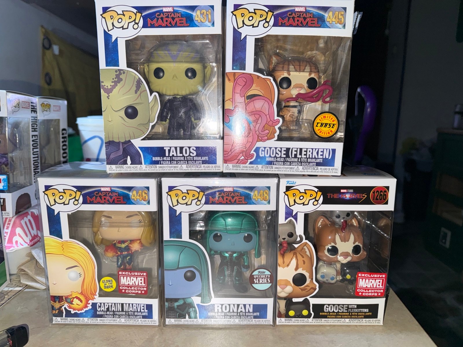 Funko Pop Lot-Captain Marvel
