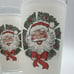 Set 4 Vtg Christmas Santa Face Wreath 5 Drinking Glasses 12 Oz MCM 1960s
