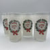 Set 4 Vtg Christmas Santa Face Wreath 5 Drinking Glasses 12 Oz MCM 1960s