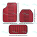 Universal Bride Red / Black Hybrid Racing Fabric Floor Mats Interior Carpets