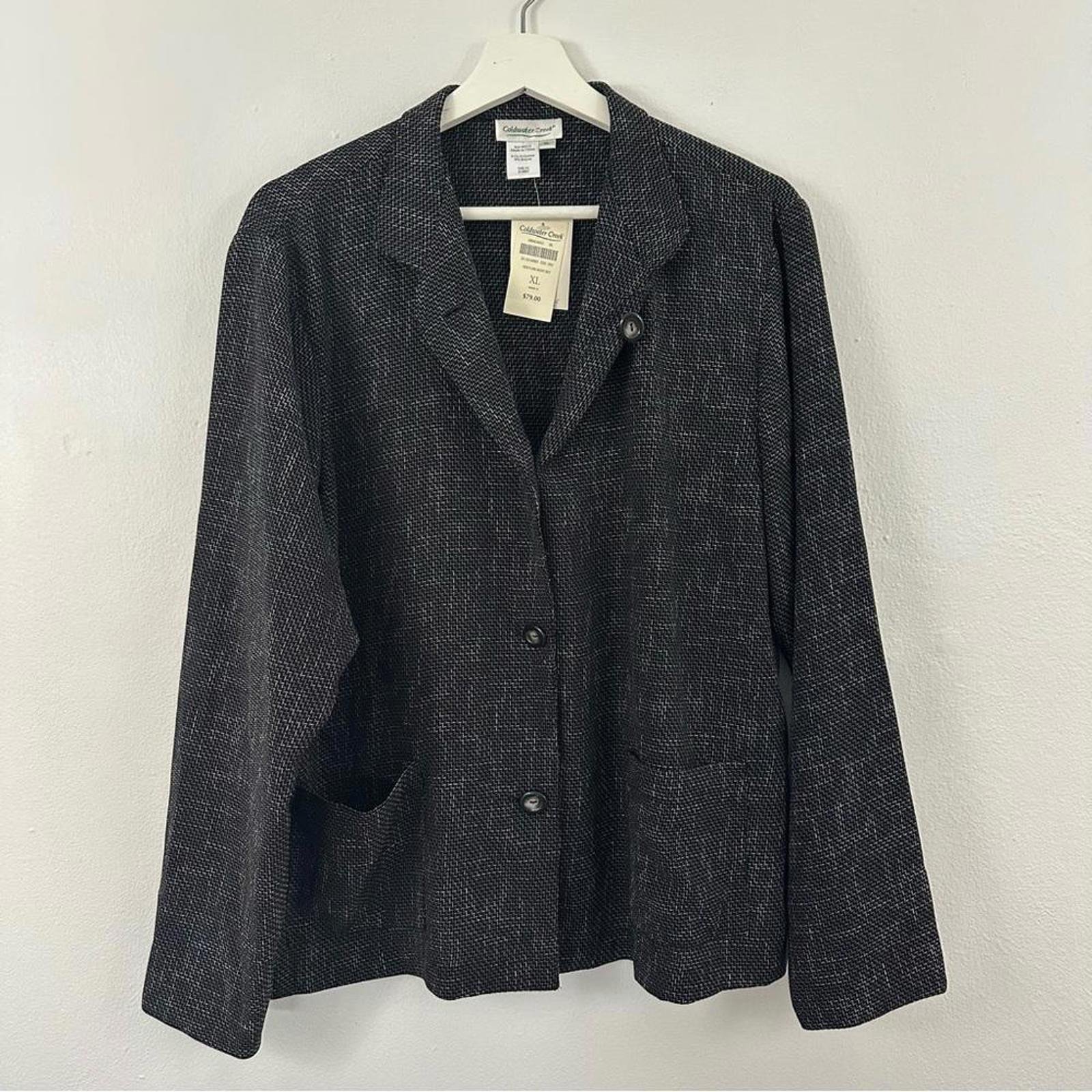 NWT Coldwater Creek Womens Texture Boxy Jacket Size XL