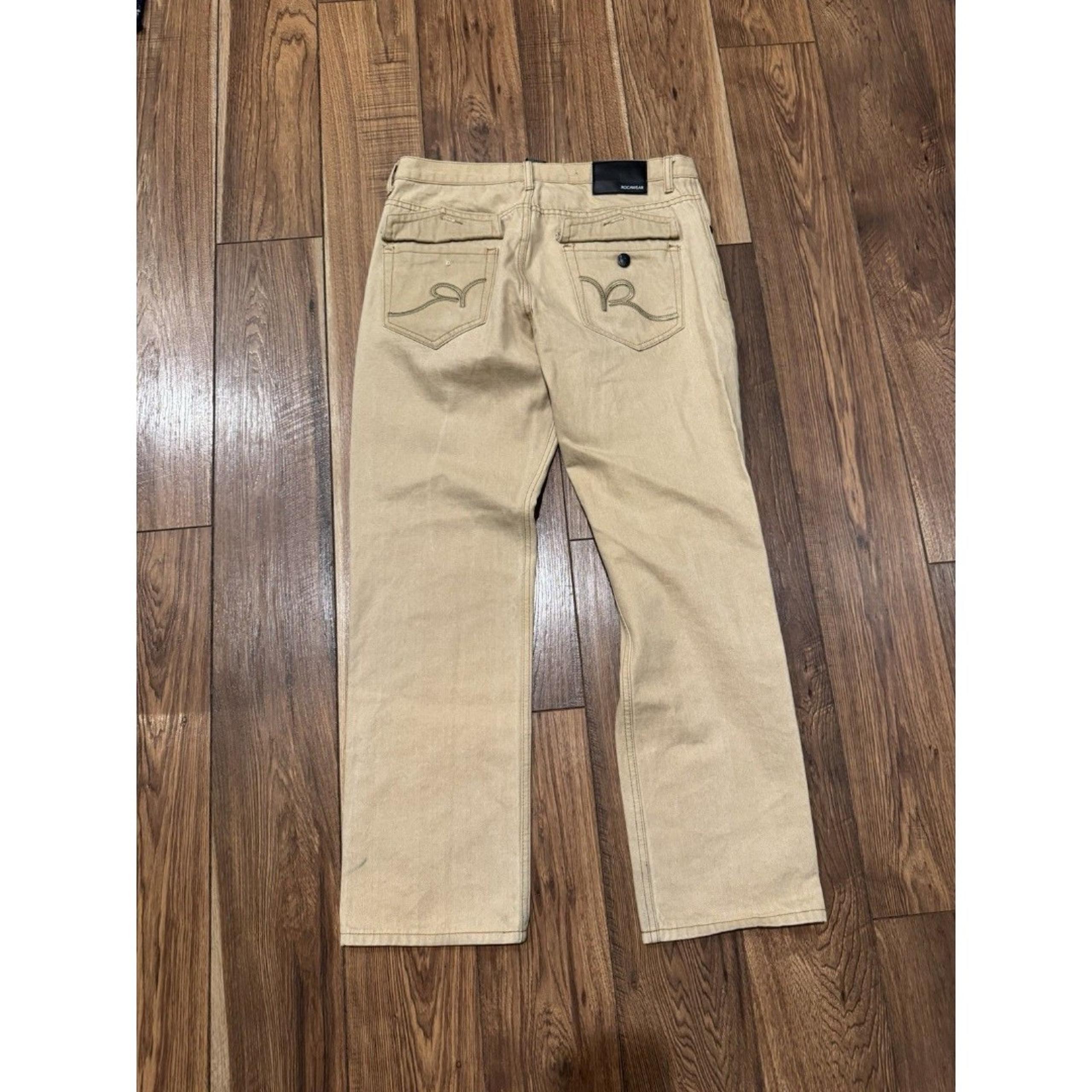 Vintage Y2K Rocawear Jeans Mens 36x32 Brown Tan Skater Grunge Baggy (READ!)