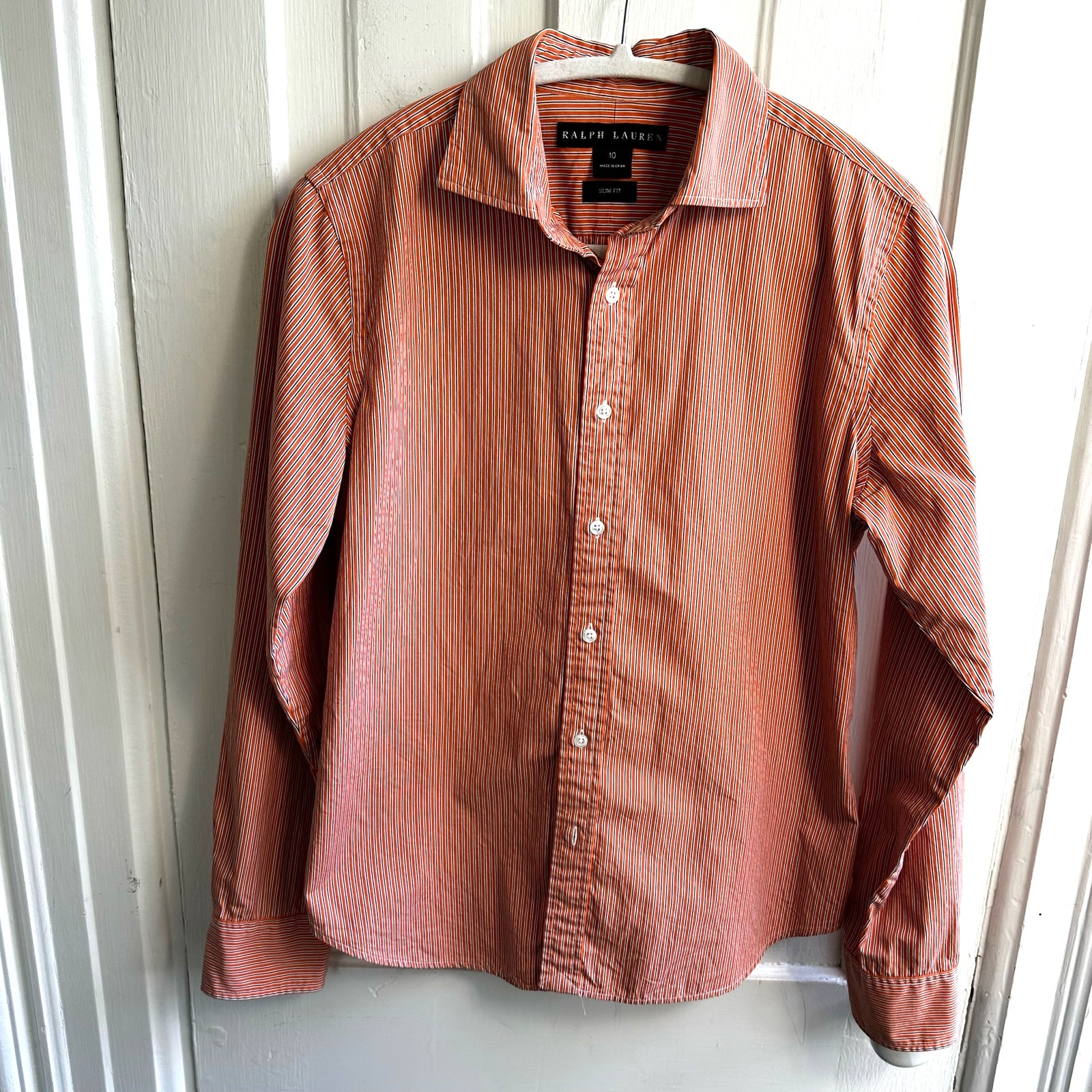 Ralph Lauren Black Label Striped Long Sleeve Button Down Shirt