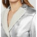 BCBGMAXAZRIA SILVER AVIATOR Faux/Fur Leather Metallic Cropped JACKET SIZE XS NEW