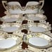 Noritake Christmas Ball 175 16034 Salt Dips and Spoon Stacking Caddy 8 pc LOT