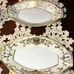 Noritake Christmas Ball 175 16034 Salt Dips and Spoon Stacking Caddy 8 pc LOT