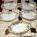 Noritake Christmas Ball 175 16034 Salt Dips and Spoon Stacking Caddy 8 pc LOT