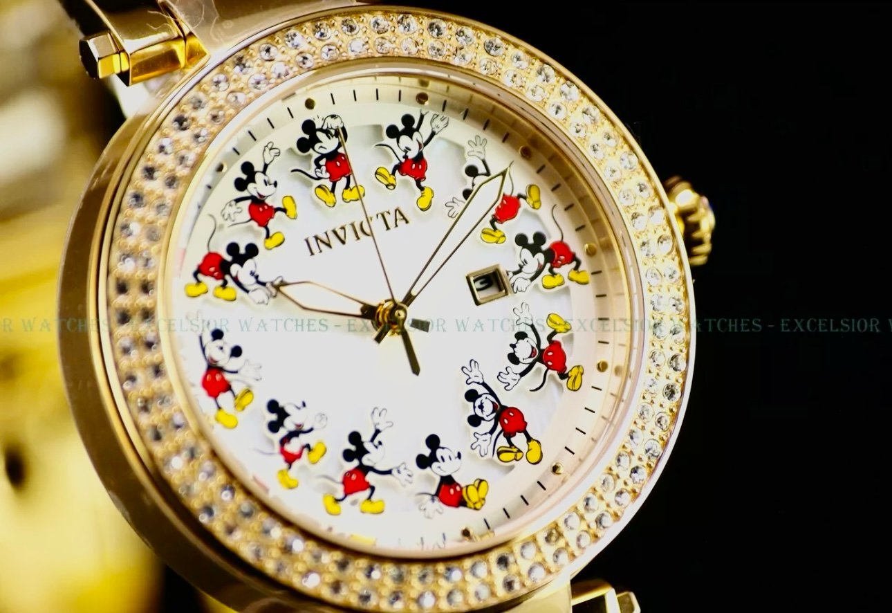 Invicta Disney Mickey Mouse Limited Edition Gold 38mm MOP SALE DEAL FAST SHIP!