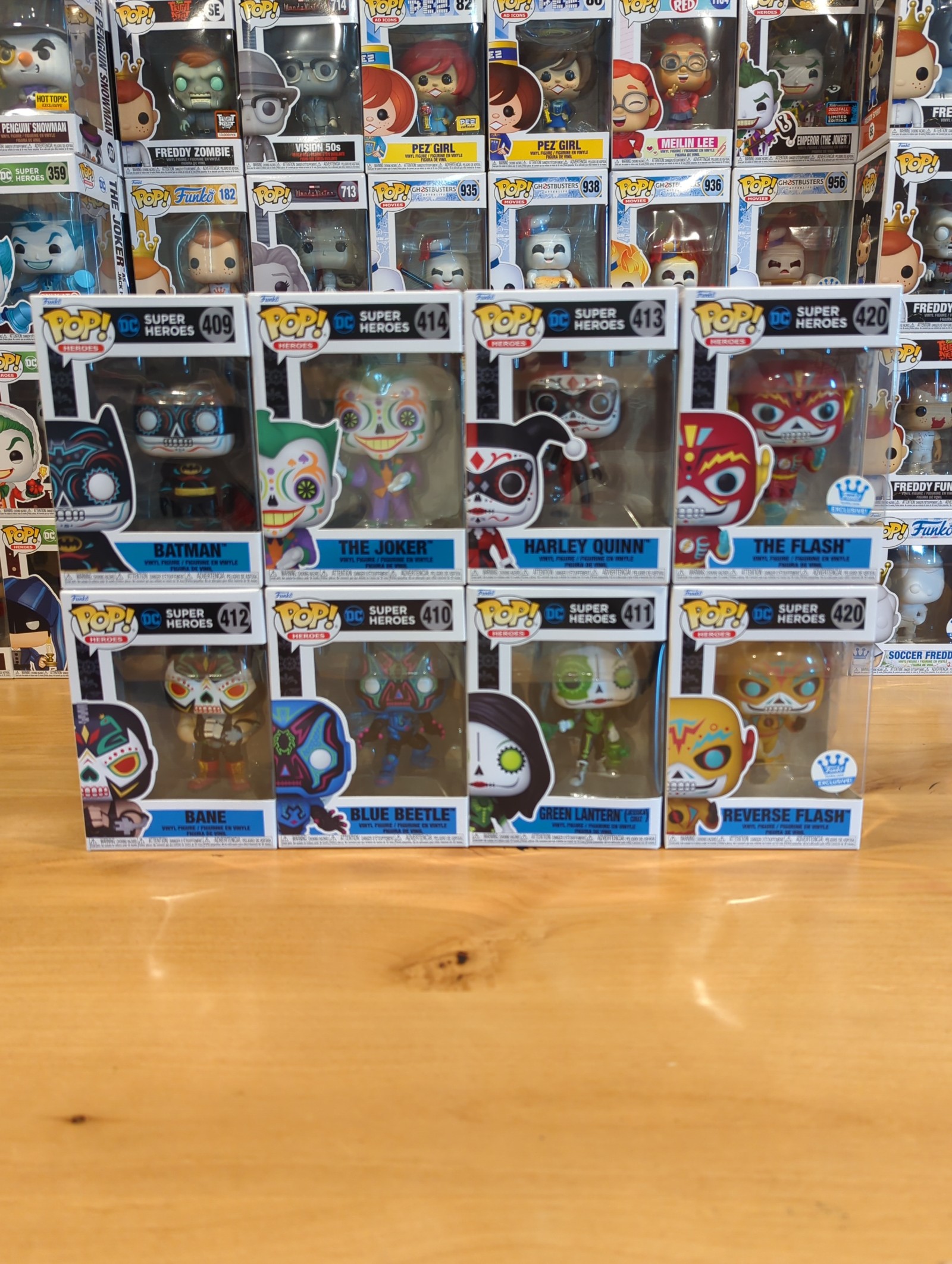 DC Superheroes Funko Pop. DC Superheroes Dia De Los Muertos Funko Pop.