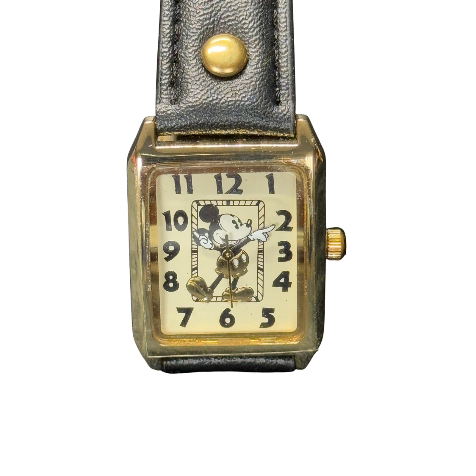 Disney Mickey Mouse Watch Black & Gold NIB