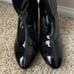 Stuart Weitzman Boots Womens Size 10 Black Slaine 80 Stretch Vinyl Sock Calf